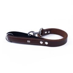 Doggie Konforlu Gerçek Deriden El Yapımı Köpek Gezdirme Kayışı 2,5x120cm - Brown