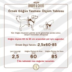 Doggie Konforlu Gerçek Deriden El Yapımı Ronin Model Köpek Göğüs Tasması XS-1,5x35-45cm - Red