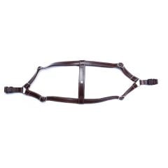 Doggie Konforlu Gerçek Deriden El Yapımı Ronin Model Köpek Göğüs Tasması L-2x55-65cm - Brown