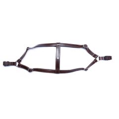 Doggie Konforlu Gerçek Deriden El Yapımı Ronin Model Köpek Göğüs Tasması M-2x45-55cm - Brown