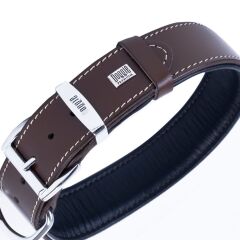 Doggie Fırstclass Gerçek Deriden El Yapımı Köpek Boyun  Tasması 4x47-55cm - Brown