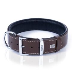 Doggie Fırstclass Gerçek Deriden El Yapımı Köpek Boyun  Tasması 4x47-55cm - Brown