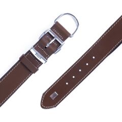 Doggie Fırstclass Gerçek Deriden El Yapımı Köpek Boyun  Tasması 4x47-55cm - Brown