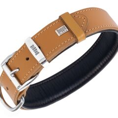 Doggie Fırstclass Gerçek Deriden El Yapımı Köpek Boyun  Tasması 4x47-55cm - Camel