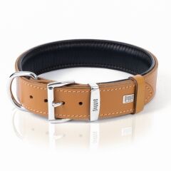 Doggie Fırstclass Gerçek Deriden El Yapımı Köpek Boyun  Tasması 4x47-55cm - Camel