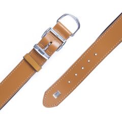 Doggie Fırstclass Gerçek Deriden El Yapımı Köpek Boyun  Tasması 4x47-55cm - Camel