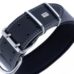 Doggie Çift Kat Gerçek Deriden El Yapımı Çivili Köpek Boyun Tasması