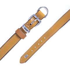 Doggie Konforlu Gerçek Deriden El Yapımı Köpek Boyun Tasması 2x35-40cm - Camel