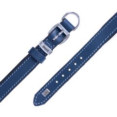 Doggie Konforlu Gerçek Deriden El Yapımı Köpek Boyun Tasması 2x35-40cm - Royal Blue