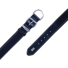 Doggie Konforlu Gerçek Deriden El Yapımı Köpek Boyun Tasması 3,5x52-60cm - Black