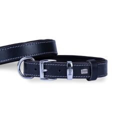 Doggie Konforlu Gerçek Deriden El Yapımı Köpek Boyun Tasması 3x42-50cm - Black