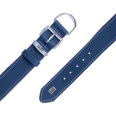 Doggie Konforlu Gerçek Deriden El Yapımı Köpek Boyun Tasması 4x52-60cm - Royal Blue