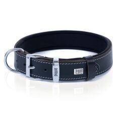 Doggie Konforlu Gerçek Deriden El Yapımı Çivili Köpek Boyun Tasması 3,5x47-55cm - Black