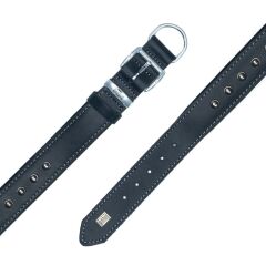 Doggie Konforlu Gerçek Deriden El Yapımı Çivili Köpek Boyun Tasması 3,5x47-55cm - Black