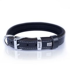 Doggie Konforlu Gerçek Deriden El Yapımı Çivili Köpek Boyun Tasması 2x35-40cm - Black
