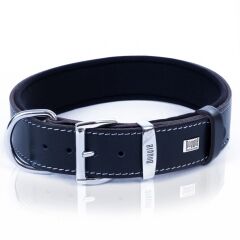 Doggie Konforlu Gerçek Deriden El Yapımı Çivili Köpek Boyun Tasması 4x47-55cm - Black