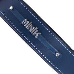 Doggie Konforlu Gerçek Deriden El Yapımı İsimlikli Köpek Boyun Tasması 4x52-60cm - Royal Blue