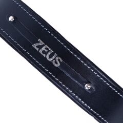 Doggie Konforlu Gerçek Deriden El Yapımı İsimlikli Köpek Boyun Tasması 4x52-60cm - Black