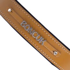 Doggie Konforlu Gerçek Deriden El Yapımı İsimlikli Köpek Boyun Tasması 3,5x52-60cm - Camel