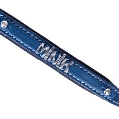 Doggie Konforlu Gerçek Deriden El Yapımı İsimlikli Köpek Boyun Tasması 1,5x20-25cm - Royal Blue