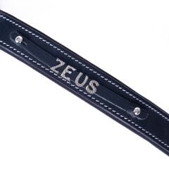 Doggie Konforlu Gerçek Deriden El Yapımı İsimlikli Köpek Boyun Tasması 2,5x37-45cm - Black