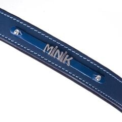 Doggie Konforlu Gerçek Deriden El Yapımı İsimlikli Köpek Boyun Tasması 3x42-50cm - Royal Blue