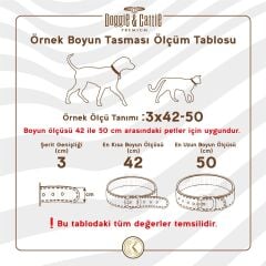 Doggie Konforlu Gerçek Deriden El Yapımı Çift İsimlikli Köpek Boyun Tasması 3,5x52-60cm - Camel