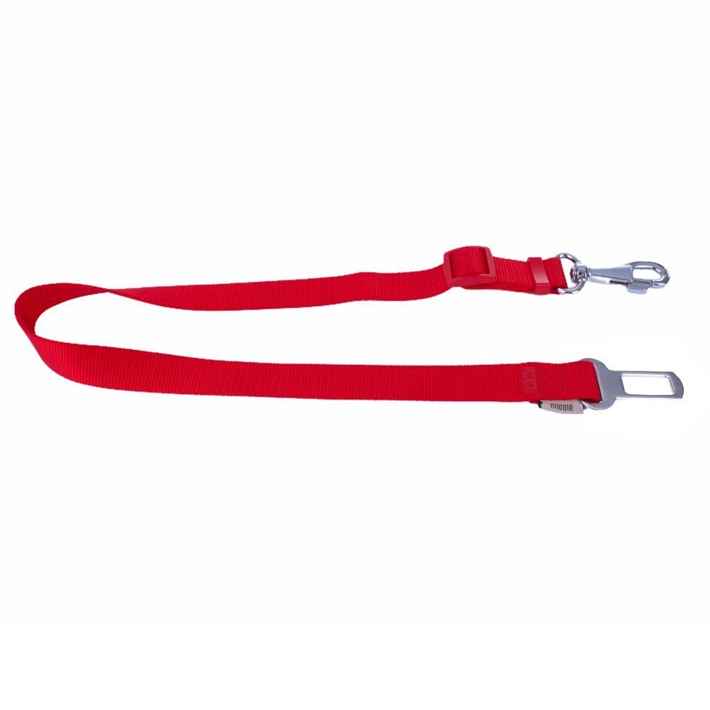Doggie Dokumadan El Yapımı Köpek İçin Emniyet Kemerli Bağlantı Aparatı 2,5x50-80cm - Red