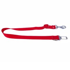 Doggie Dokumadan El Yapımı Köpek İçin Emniyet Kemerli Bağlantı Aparatı 2,5x50-80cm - Red