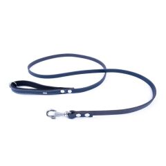 Doggie Konforlu Gerçek Deriden El Yapımı Köpek Gezdirme Kayışı 1,5x160cm - Royal Blue