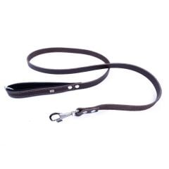 Doggie Konforlu Gerçek Deriden El Yapımı Köpek Gezdirme Kayışı 2x140cm - Brown