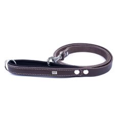 Doggie Konforlu Gerçek Deriden El Yapımı Köpek Gezdirme Kayışı 2x140cm - Brown