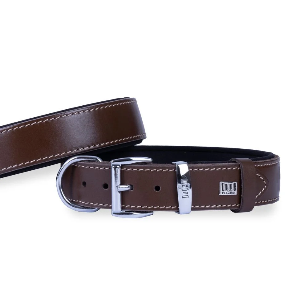 Doggie Leather Dog Collar 3.5x52-60cm