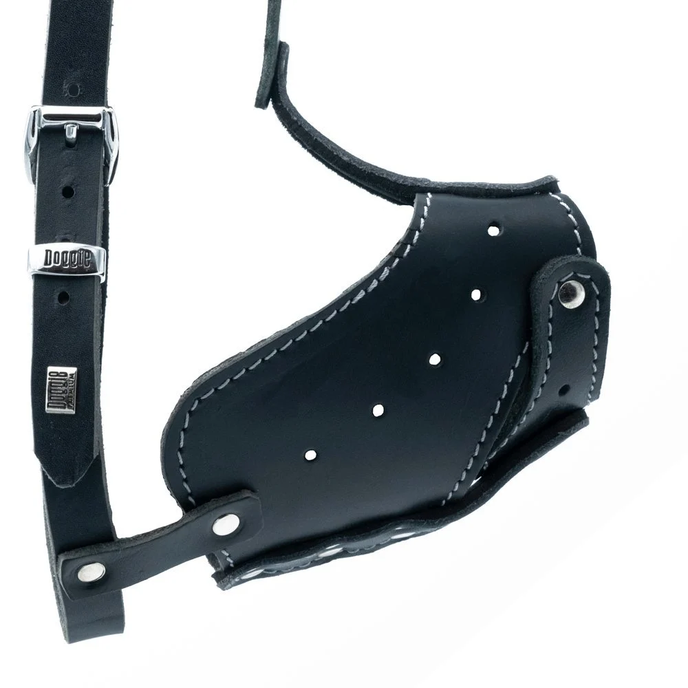 [AGKMBLACK] Doggie Uzun Burunlu Deri Köpek Ağızlığı M 50-55cm