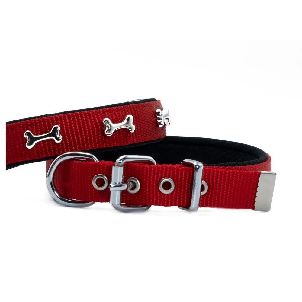 Doggie Kemik Süslü Dokuma Köpek Tasması 2x30-35cm