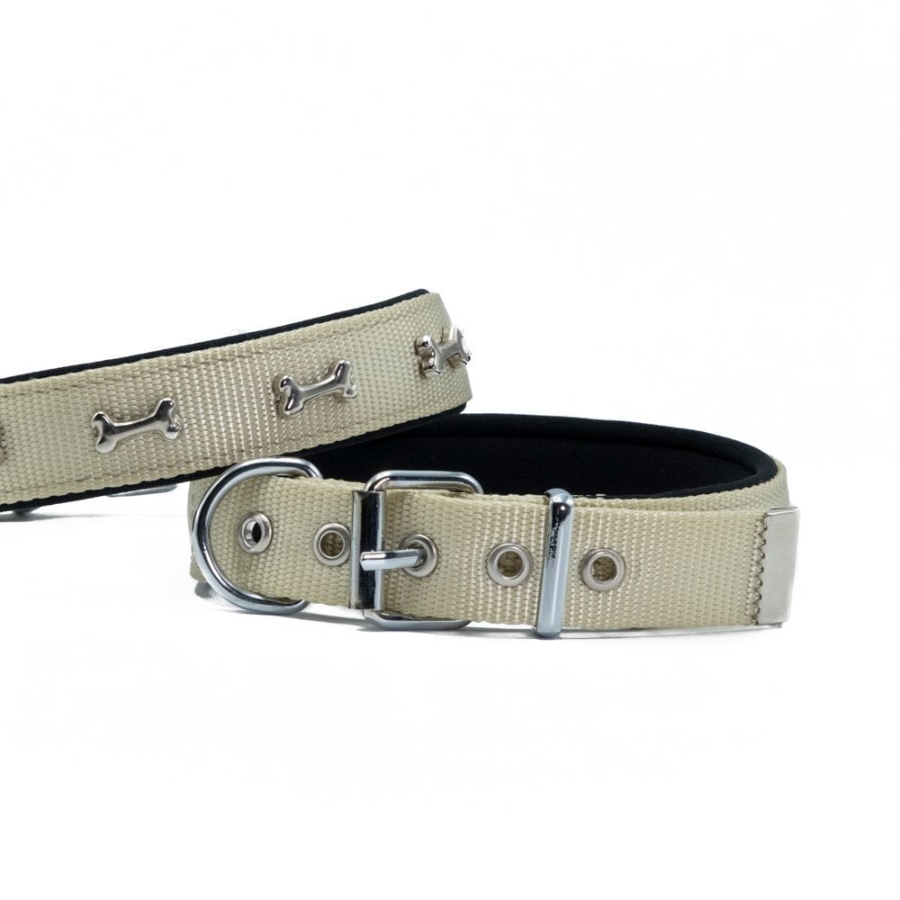 Doggie Kemik Süslü Dokuma Köpek Tasması 2.5x37-45cm
