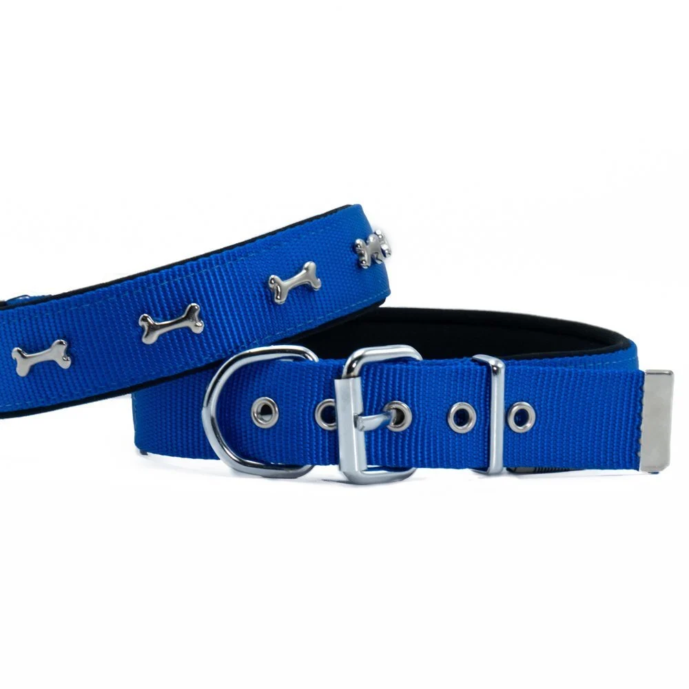 Doggie Kemik Süslü Dokuma Köpek Tasması 3x47-55cm