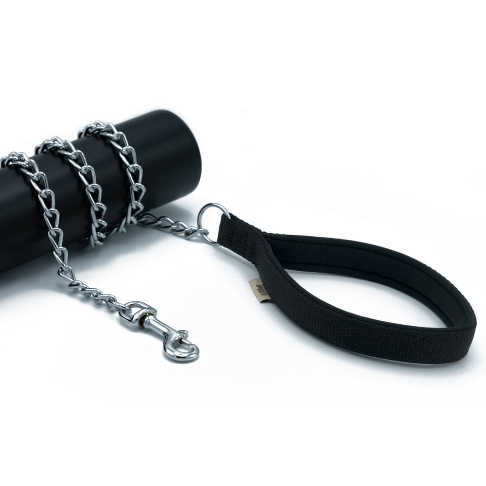 [DZGT30MBLACK] Doggie Zincirli Dokuma Köpek Gezdirme Kayışı 0.30x110cm (Siyah)