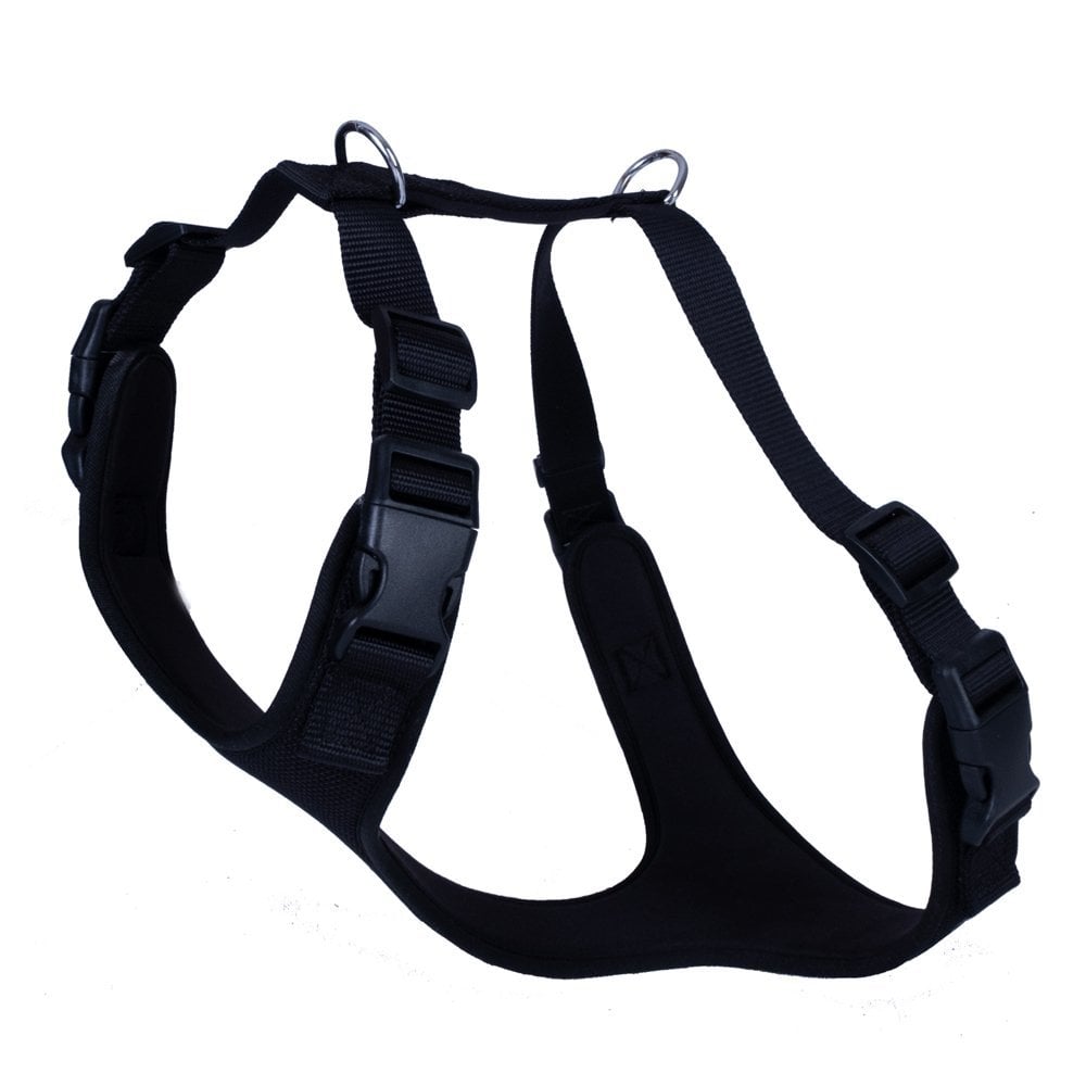 [ADGTLBLACK] Doggie Yumuşak Dolgulu Köpek Göğüs Tasması L 55-65cm (Siyah)