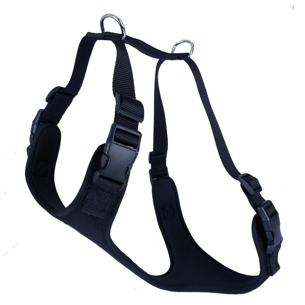 [ADGTXLBLACK] Doggie Yumuşak Dolgulu Köpek Göğüs Tasması XL 65-75cm (Siyah)