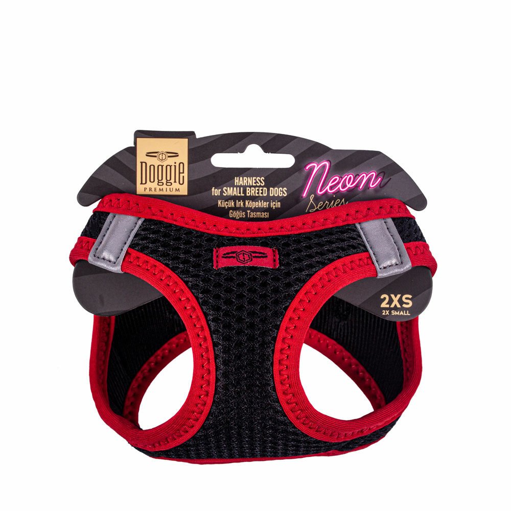 Doggie Neon Küçük Irk Köpek Göğüs Tasması 2XS 26-30cm