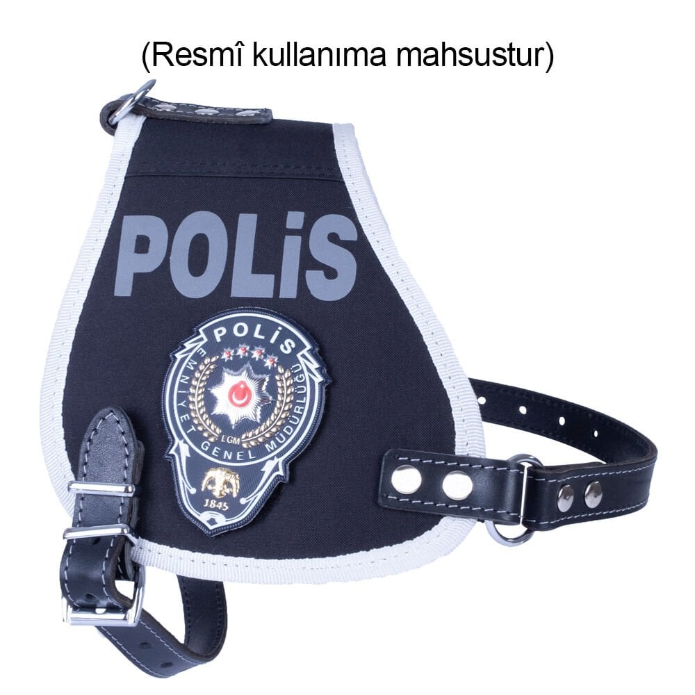 [ARMPOLXLBLACK] Doggie Police Patch Dog Duty Vest XL 70-80cm