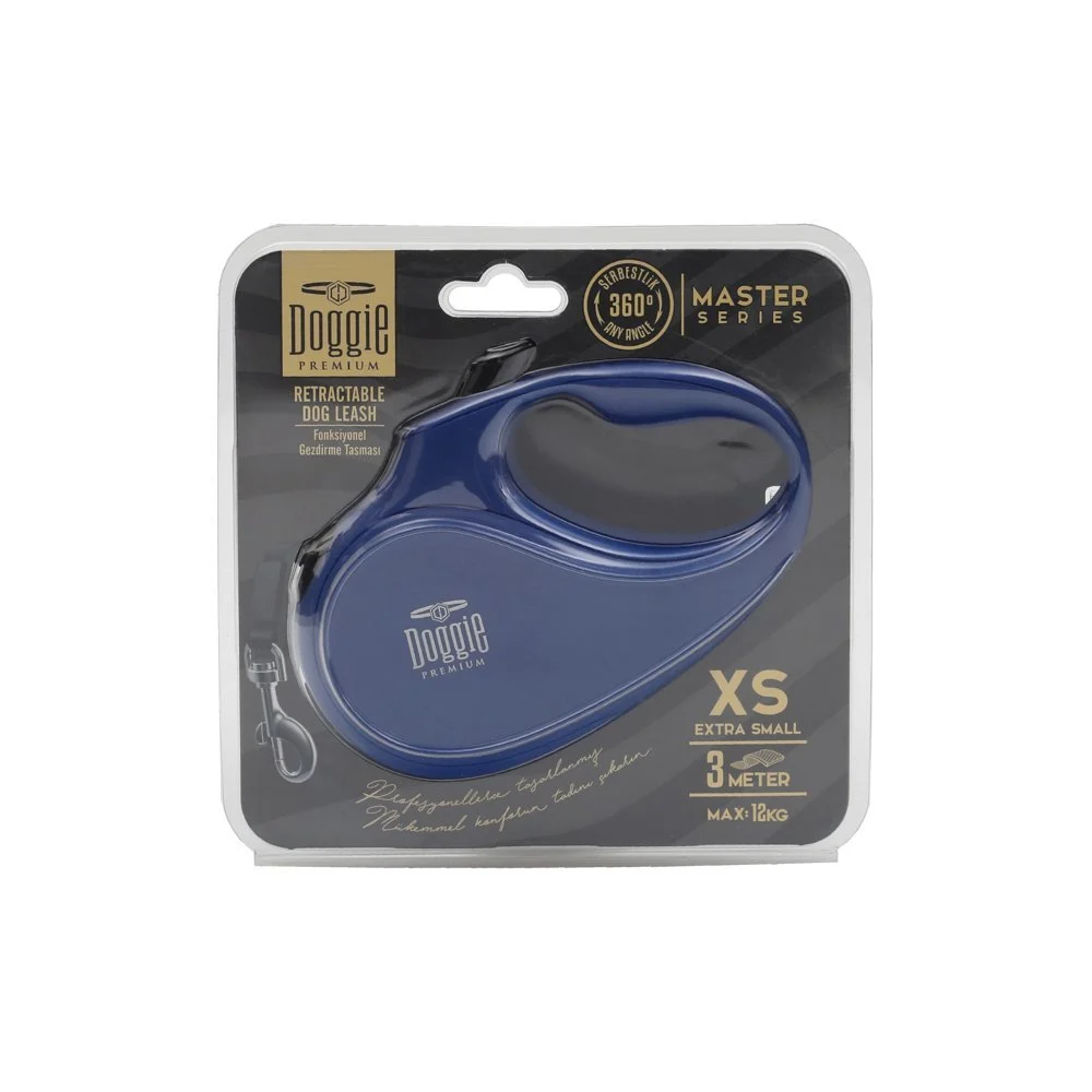 Doggie Master Retractable Dog Leash XS 12kg 3m