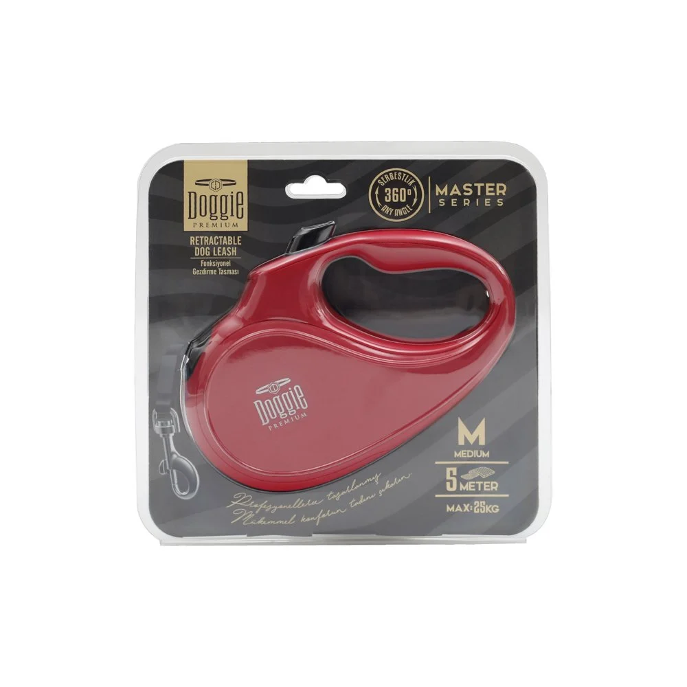 Doggie Master Otomatik Makaralı Köpek Tasması M 25kg 5m