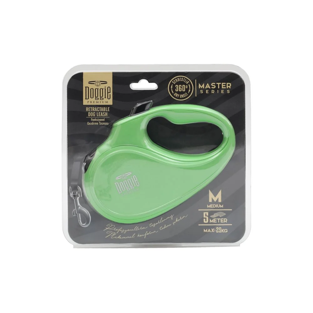 Doggie Master Otomatik Makaralı Köpek Tasması M 25kg 5m