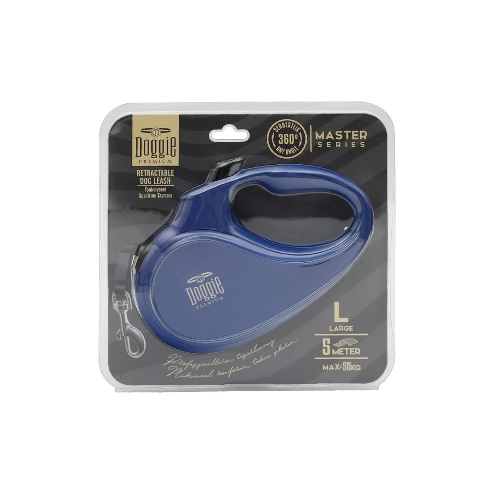 Doggie Master Otomatik Makaralı Köpek Tasması L 50kg 5m