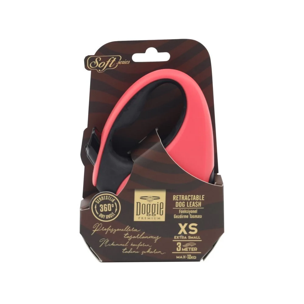 Doggie Soft Retractable Dog Leash XS 12kg 3m