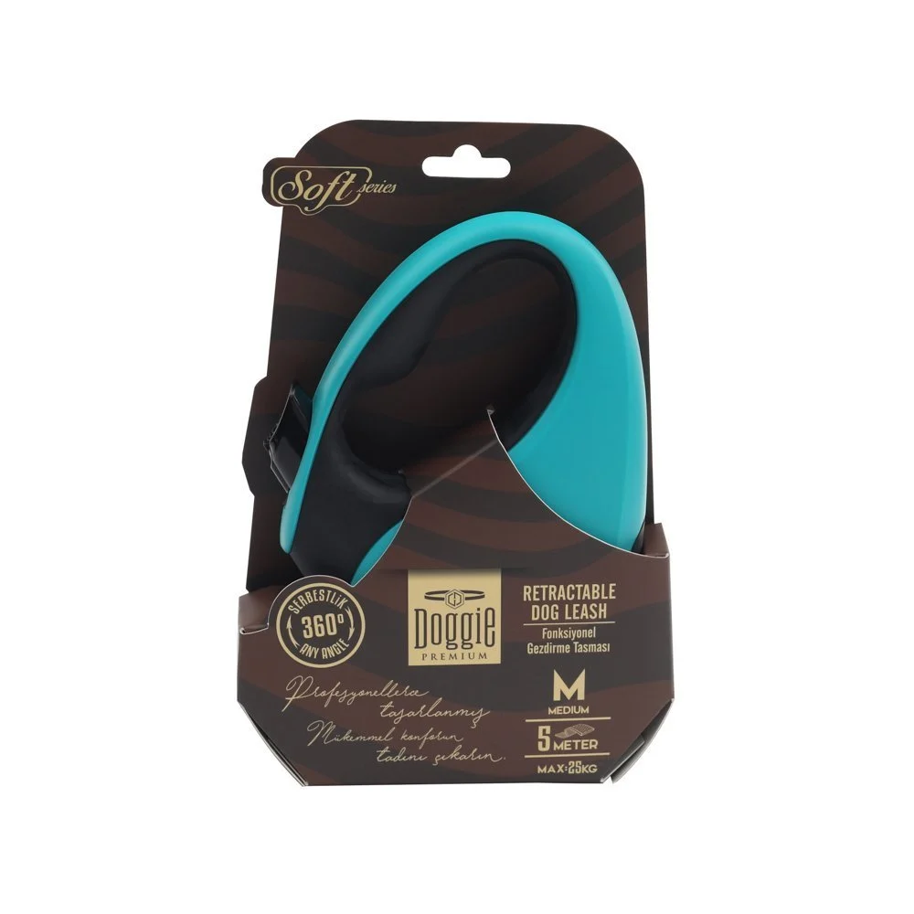 Doggie Soft Retractable Dog Leash M 25kg 5m