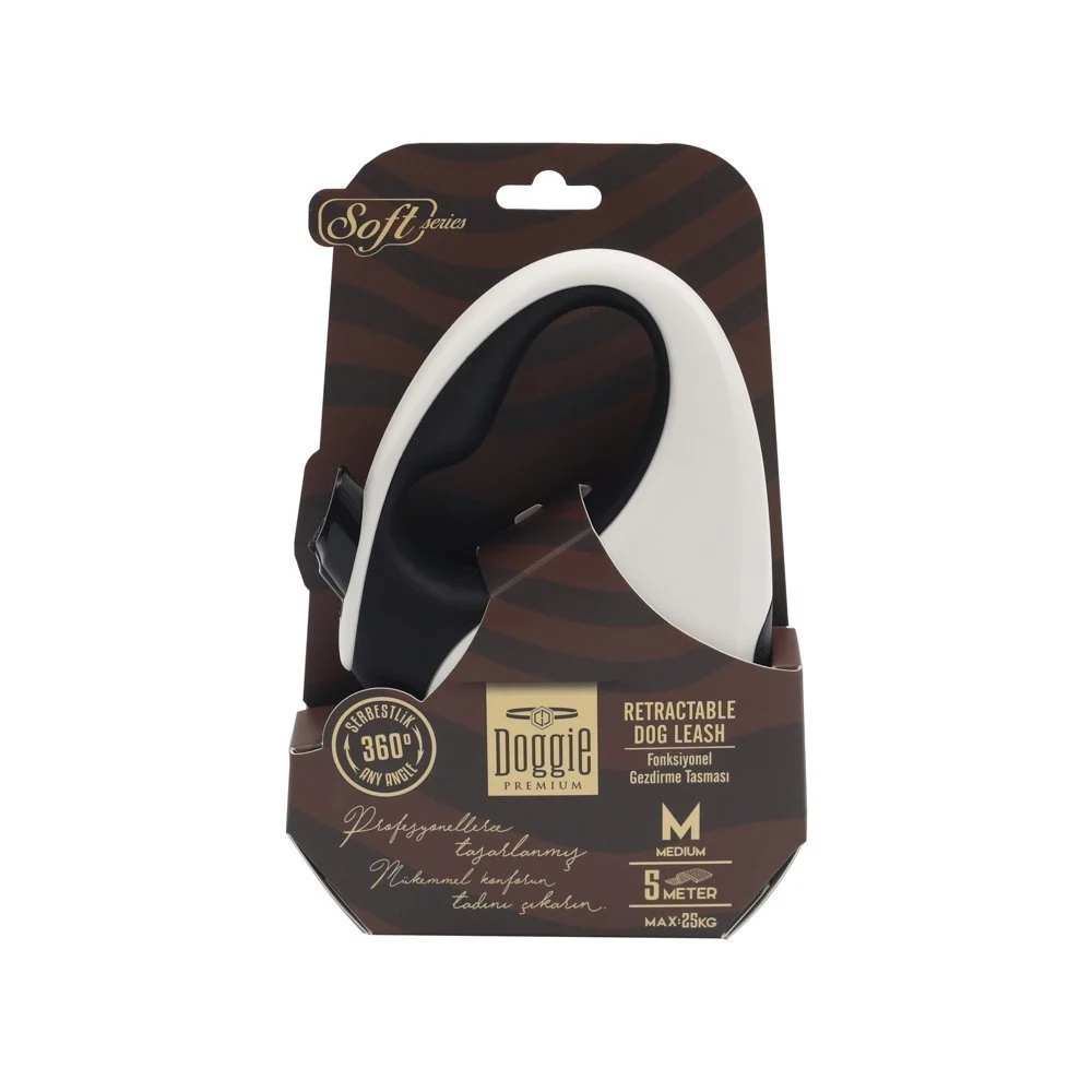 Doggie Soft Otomatik Makaralı Köpek Tasması M 25kg 5m