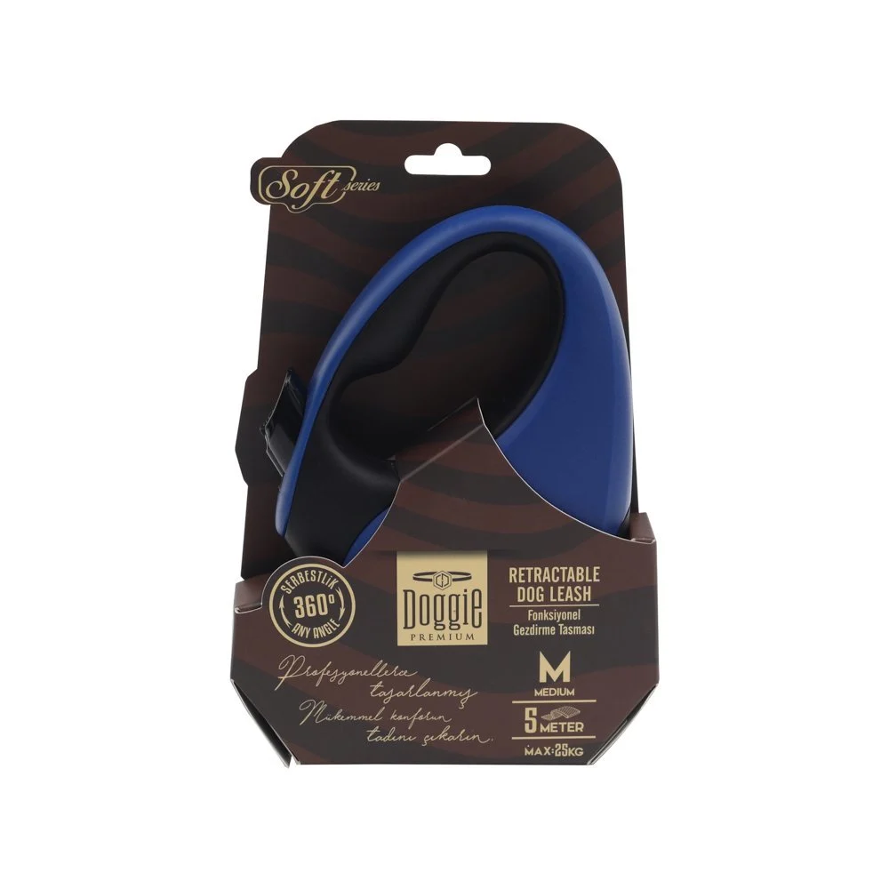 Doggie Soft Retractable Dog Leash M 25kg 5m